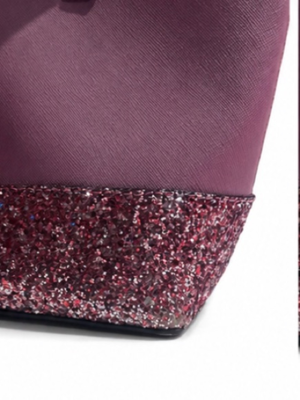 Kate Spade Small Pink Glitter Tote with Crossbody Strap - Picture 3 of 12